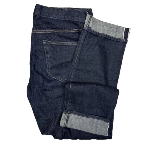 GAP 1969 Selvedge Jeans Mens 31x30 Original Fit Rinsed Selvage Dark Denim - Picture 1 of 9